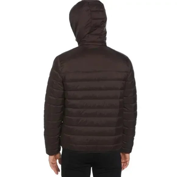 Perry Ellis Mens Lightweight Hooded Puffer Jacket - Mens XXL - Mole - NWT - Picture 3 of 7